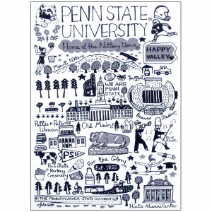puzzle Julia Gash illustrated Penn State University scenes and phrases
